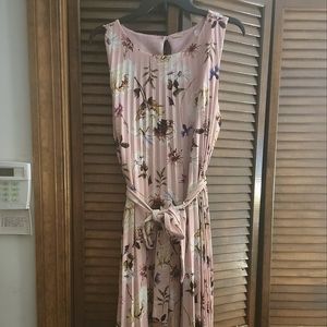 T Tahari Dress. Pink with flowers. Worn once. Size Large firs Xlarge also.
